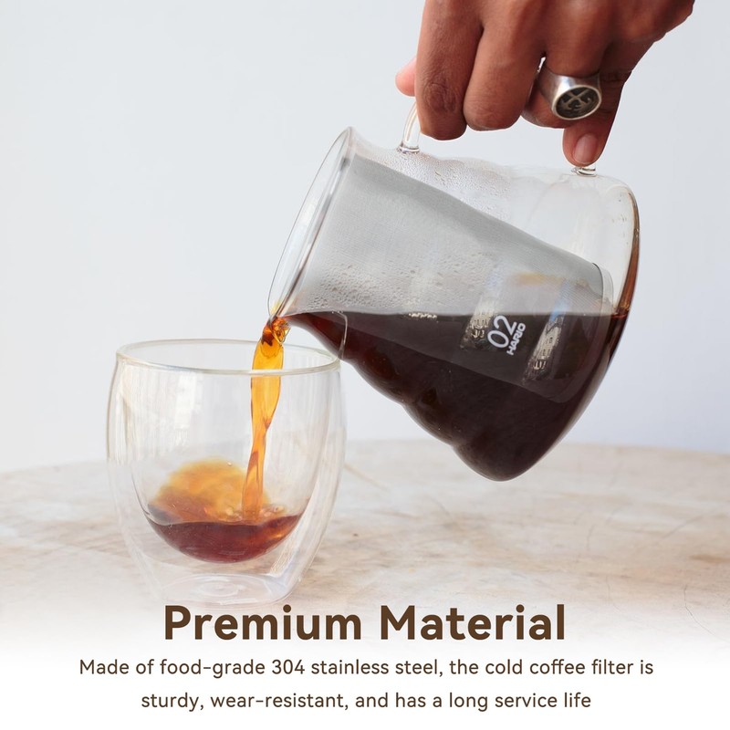 Cold Brew Coffee Filter for Mason Jar, Stainless Steel Coffee