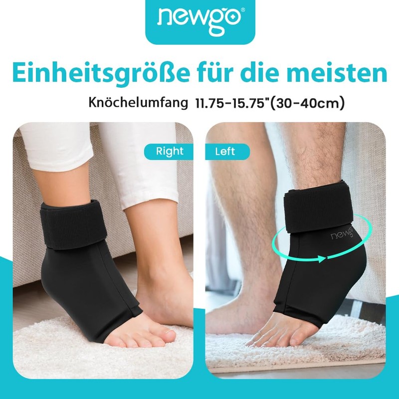 NEWGO Cooling Sleeve for Foot, Cooling Socks with Toe-Free Design,