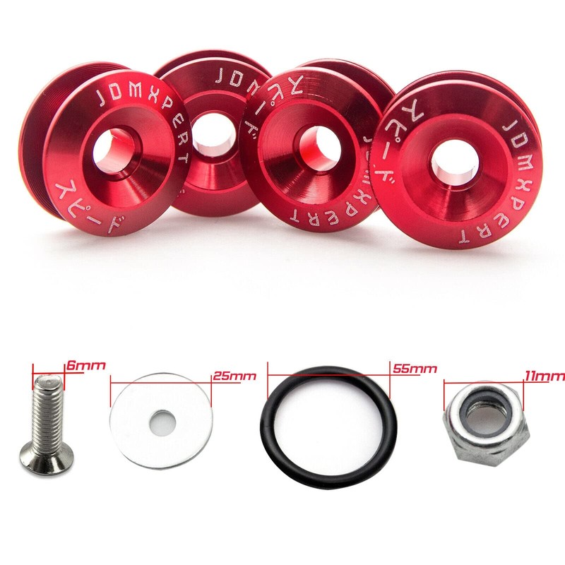 Xotic Tech JDM Quick Release Fasteners Compatible with Car Bumpers