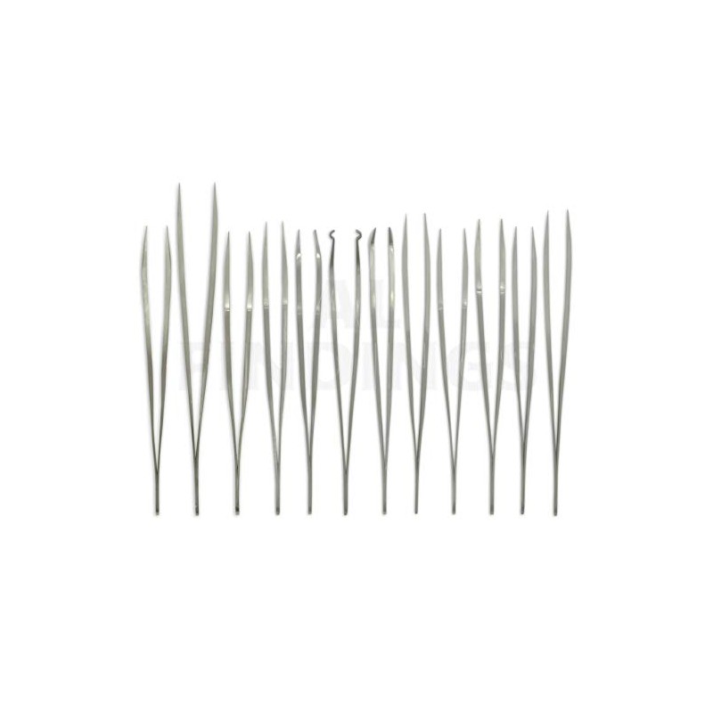 12 SS Tweezers coated steel set non magnetic craft jewellery