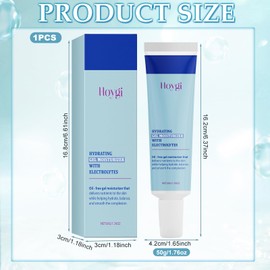 Feuchtigkeitsspendende Gel-Creme, 50g Feuchtigkeitscreme Gesicht, Gel Moisturizer for Face, Ölfreie Feuchtigkeitscreme mit Elektrolyten zur Hydratisierung, Ausbalancierung und Glättung der Haut