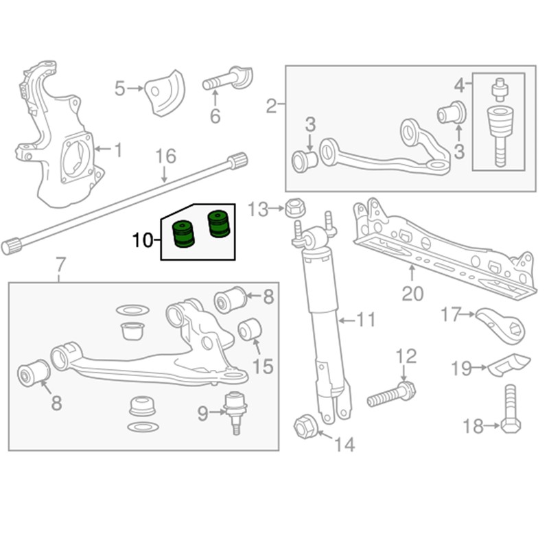 Yukauto Front Bump Stops Fit for Chevy 2011-2021 Silverado/Sierra 2500