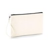 Westford Mill W520 Canvas Wristlet Pouch, Natural / black
