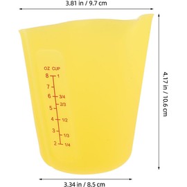 3 Piezas Taza Medidora de Silicona Plegable de 250ml para Líquidos E Ingredientes con Diseño Portátil y Escala Clara Adecuado para Cocina y Repostería