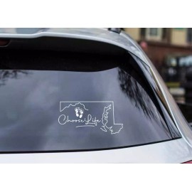 Heritage House '76 Maryland  Choose Life Vinyl Cut-Out Pro-Life Vinyl Cut-Out Sticker
