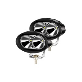 Aoling LED Work Light, 12V 24V Work Light, Waterproof Fog Light, Car Auxiliary Light, Tractor Work Light, Forklift LED, Oval Shape Auxiliary Light, Set of 2 (White)