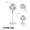 Mytek Ventilador Mytek 16 Pulgadas 3 En 1 Pedestal Mesa