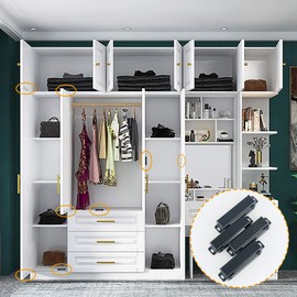 Mooche 4PACK Cabinet Magnets, Magnetic Door Catch 30KG Cupboard Door Magnets, Stainless Steel Heavy Duty Cabinet Drawer Magnet Latches for Kitchen Wardrobe Closet Closure