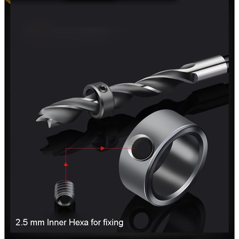 zalati Drill Stop Kit 8pcs Bit Collar Drill Depth Stopper