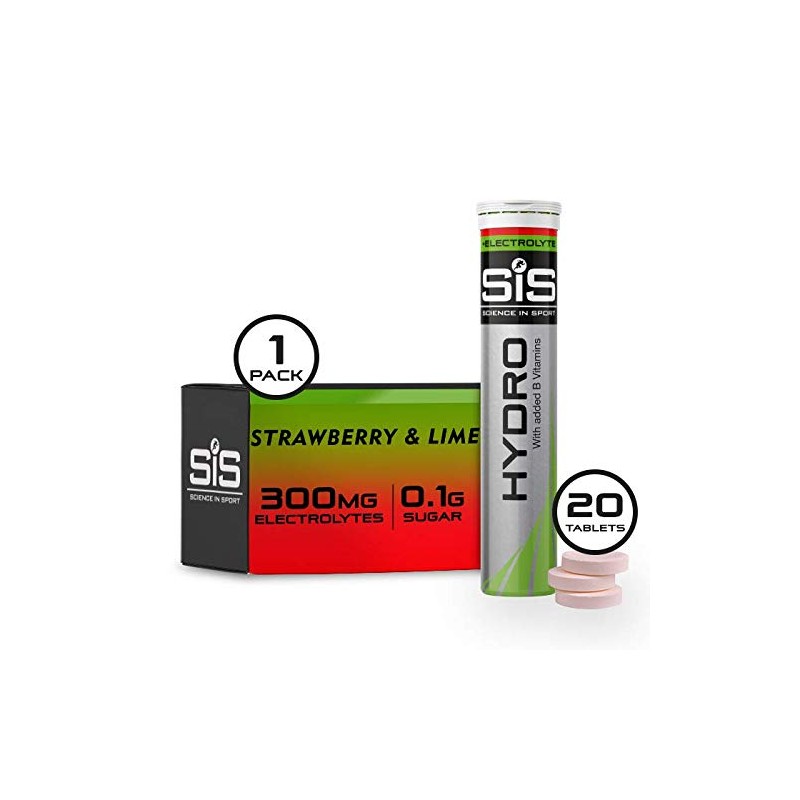 Science In Sport Hydro Hydration Tablets, Gluten-Free, Zero Sugar, Strawberry