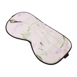 WOONEKY Silk Sleep Mask for Women Comfortable Eye Cover with Floral Design Lightweight Breathable for Travel and Premium Silk Eye Cover for Restful Sleep