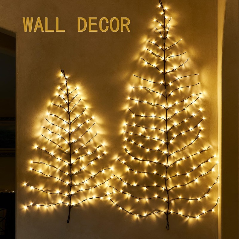 Fudios Lighted Wall Tree 6FT 180LED Warm white for Home