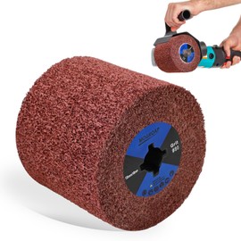 MOGRQAP Sanding Roller Brush, Nylon Brush 80 Grit Sanding Roll Brush Polishing Brush for Wood Processing Sanding Sleeves for Sanding Roller, Sanding Brush for Satin Machine Wire Drawing Wheel for