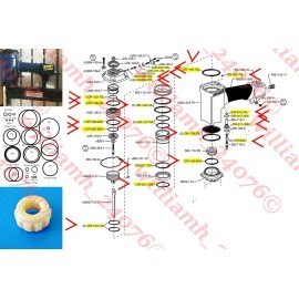 After Market for Duo-Fast Duo-Fast MS 7664-A, C, E, D, Z Stapler O ring + Bumper MS-110-5P Kit