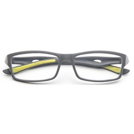 [REAVEE] 老眼鏡 ブルーライトカット スポーツ式 超弾性 PCメガネ 軽量 コンパクト おしゃれ グレー +3.50