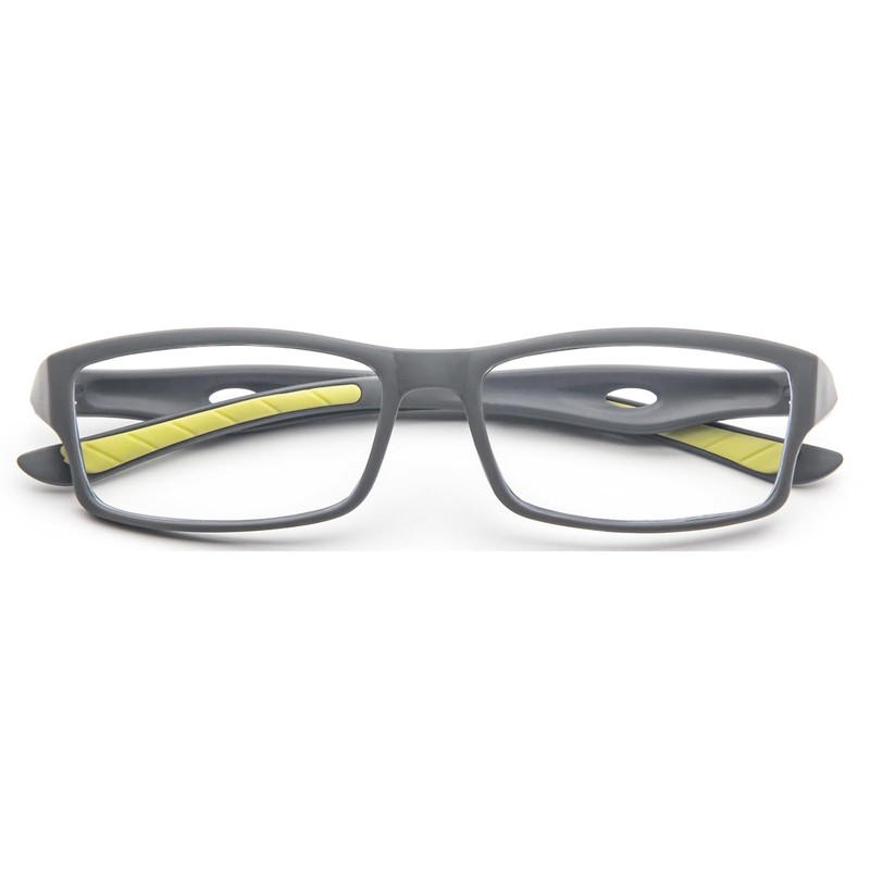 [REAVEE] 老眼鏡 ブルーライトカット スポーツ式 超弾性 PCメガネ 軽量 コンパクト おしゃれ グレー