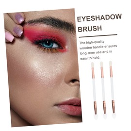 BIUDECO 3pcs Mini Eyeshadow Makeup Brush Double-ended Portable Gentle on Eyes Non-slip Handle Ideal for Travel Parties Daily Use