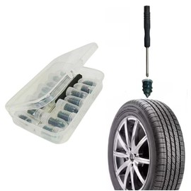 Marcraft 20pcs Tyre Repair Kit | Rubber Screw Nails | Car Puncture Repair Kit with Screwdriver | Universal Tyre Repair | Fast Repair Universal Rubber Nail for Cars, SUVs, Bicycles, Motorcycles, Trucks