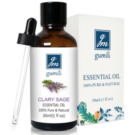 GM Gumili Clary Sage Oil Essential Oil for Diffuser Skin Hair Massage - 1 Oz