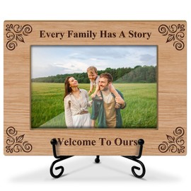 Family Gifts 4 x 6 Picture Frame Wooden Frame Photo Frame Tabletop Display Home Decor for Living Room Office Bedroom, Family Frame for Mother Father - Every Family Has A Story Welcome To Ours -19