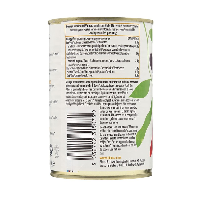 Biona Organic Chilli Black Beans, 410g