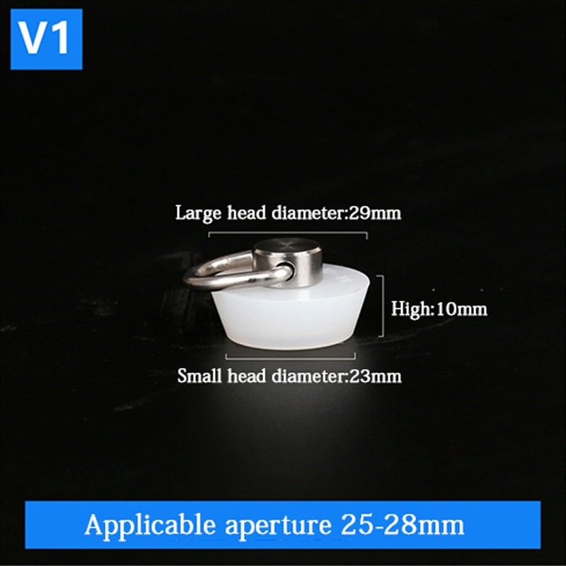 White Drain Stoppers, Bath Sink Plug, Rubber Seal Plugs Covers