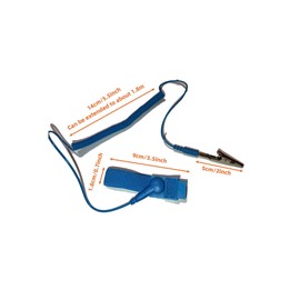 Aventurine Anti-Static Wrist Strap, Adjustable Wrist Strap Band with Grounding Wire, Electrostatic Discharge ESD, Enables You to Ground Yourself While Working on Sensitive Electronics