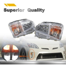 Aspaton Left & Right DRL Fog Lights Turn Signal Lamp Compatible with Prius 4-Door 8151147060 8152147060 2012 2013 2014 2015