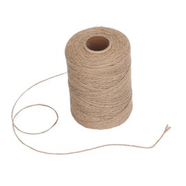 Natural Jute Twine, 984 Feet, 2-Ply 1mm Thin, Brown String for Crafts, Crochet, Wrapping Gifts, Gardening and Christmas Decoration - The Craftsman's Choice