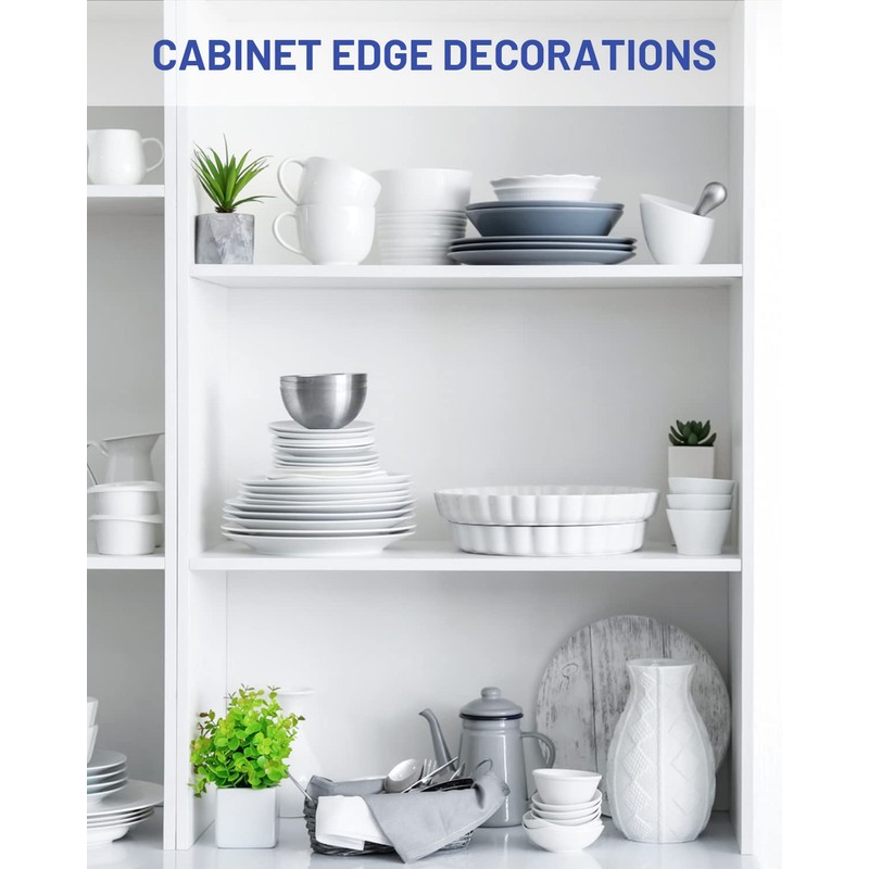 FAKILO Melamine Edge Banding, White Pre-glued Veneer Edge Banding for