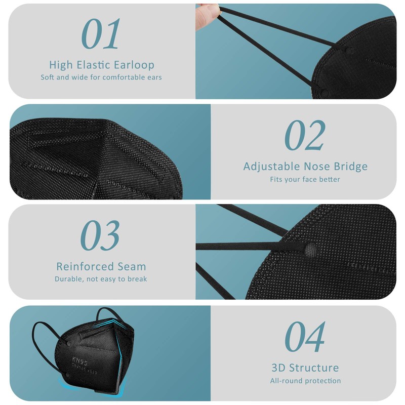 ChiSip KN95 Face Mask 20 Pcs, 5-Ply Cup Dust Safety