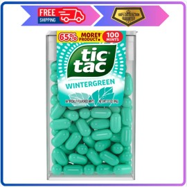Tic Tac 12 Pack Wintergreen Tic Tac Mints 1 Ounce Gluten Free Refreshing Breath Mints