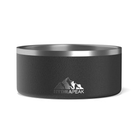 Hydrapeak Dog Bowl, Non Slip Stainless Steel, Dog Water Bowl, Dog Food Bowls, Large Sized Dog, Dog Dish, Dog Bowls Small Dogs, 32oz/64oz, Multiple Sizes, (8 Cup, Black)