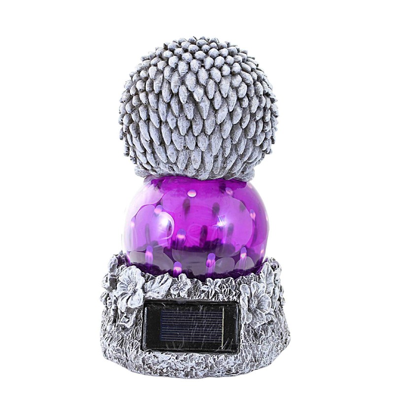 Roman LED Solar Pudgy Pals Garden Statue, Resin, Outdoor Decoration