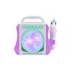 Kids' Unicorn Karaoke Boombox with LED Light Display, Microphone and