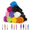 500 Pack 10 Colors Disposable Mascara Wands Eyelash Brush Mascara