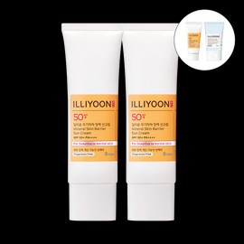 Illyoon [일리윤][2입] 무기자차 장벽 선크림 SPF50+/PA++++ [Illiyoon][2 Pack] Non-Chemical Barrier Sunscreen SPF50+/PA++++