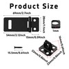 bociloy 6PCS 2 Inch Padlock Hasp Latch, Black Iron Door
