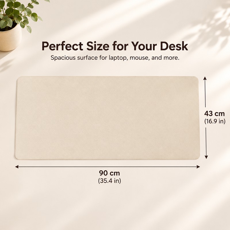 PU Leather Desk Pad for Writing and Mouse Use –