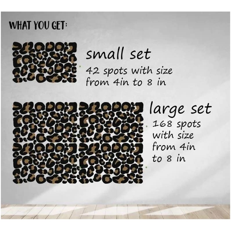Leopard Print Wall Decal Animal Cats Spots Polka Dot Stickers,