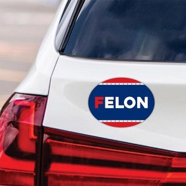 F'Elon and The Felon Magnet, Resist Hate Magnet, Anti-Trump, Resist Racism Car Magnet, Resist Fascism Vehicle Magnet, VP14268-6" x 4.5"