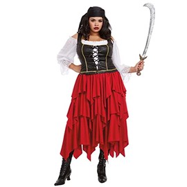 Dreamgirl womens Women's Ships Ahoy Adult Costume, Red/White, 3X US