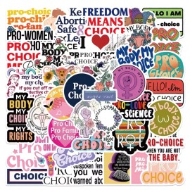 Unbranded ProRoe Stickers, Set of 25, ProChoice, water bottle, decal, laptop, feminist
