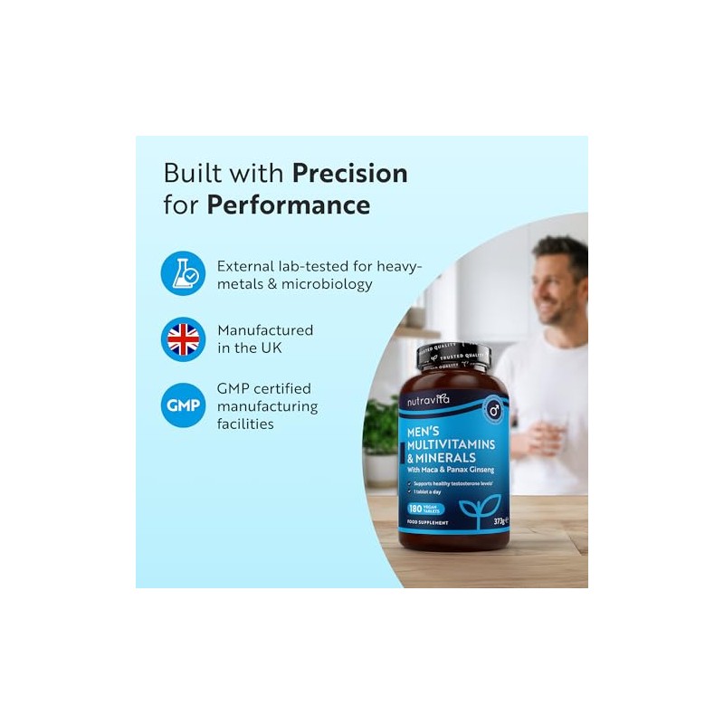 Nutravita Men's Multivitamins and Minerals - 180 Vegan Tablets