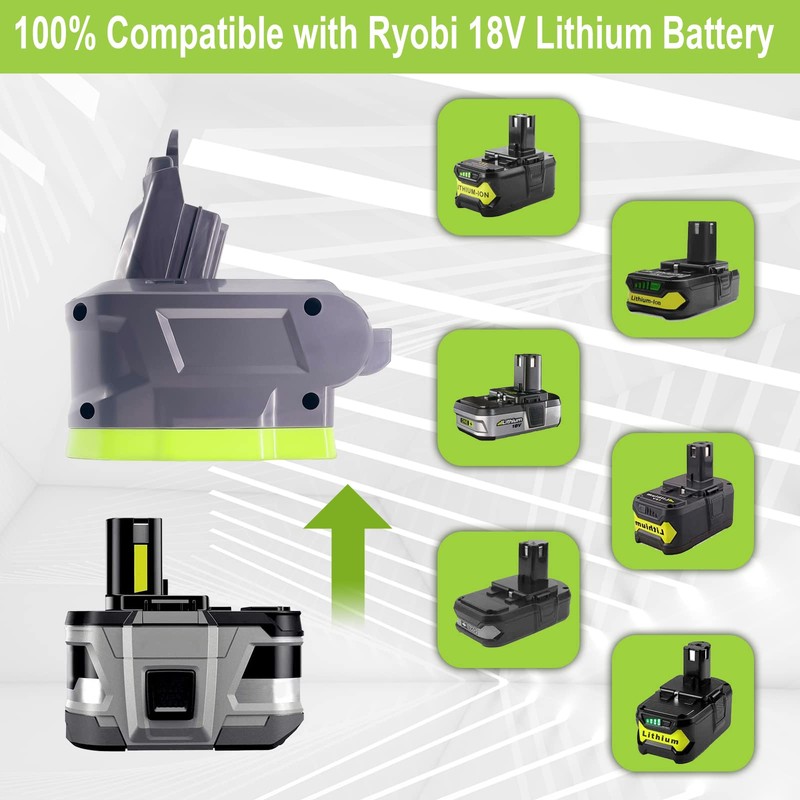 TPDL for Dyson V6 Battery Adapter, for Ryobi 18 Volt