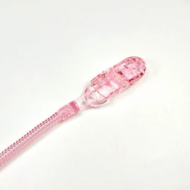 Curl Cord Coil Strap Stretchable Thin Type with Simple Clip Anti-fall Lost for Cell Phone, USB Memory, Mascot, Keys, Whistle, Set of 3 (Pink)