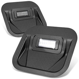 Auto Dynasty Pair of Full White LED Cargo Truck Pickup Bed Light Assembly with Bezels Compatible with Silverado Sierra 1500 2500HD 3500HD 2019-2024, Black Housing Clear Lens