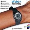 WobL+ Waterproof Vibrating Watch (BLACK), Potty Reminder, Pill Reminder