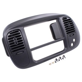 MOTOKU Black Center Dash Radio Air Vent Climate Panel Bezel Trim Assembly for Ford F-150 Expedition 1997-2003