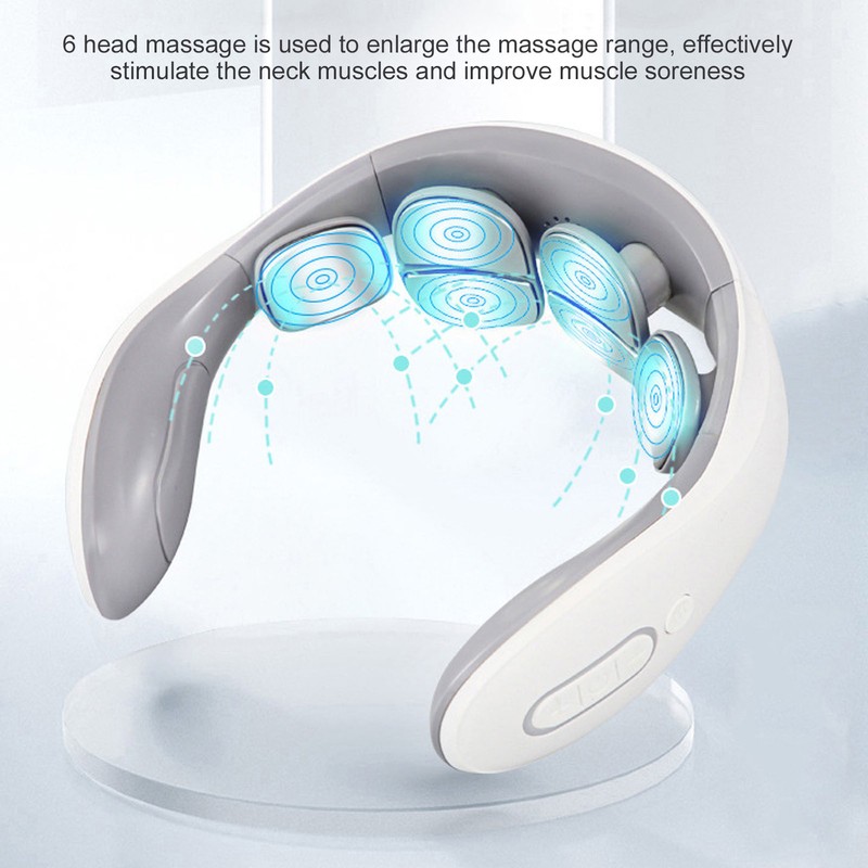 Neck Massager 42°C Hot Compress 6 Massaging Head Ergonomic U
